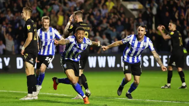 Liam Palmer scores equalises for Sheffield Wednesday