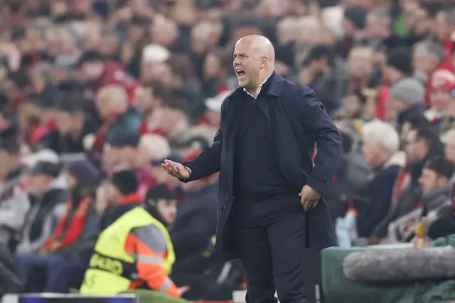 Slot shouts from the touchline