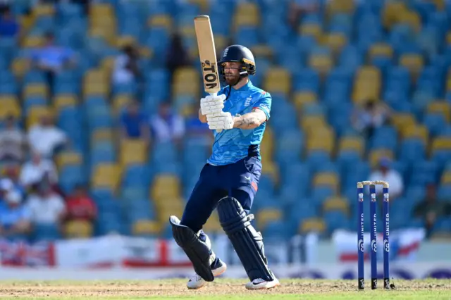 Phil Salt of England bats against West Indies