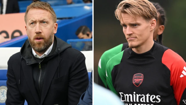 Left: Graham Potter, Right: Martin Odegaard