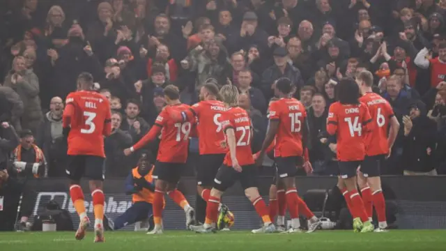 Luton celebrate