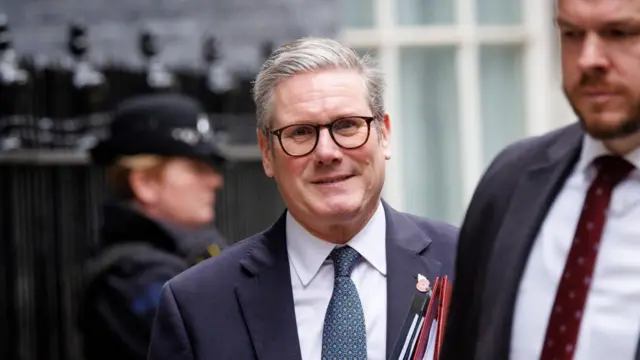 British Prime Minister Keir Starmer departs 10 Downing Street