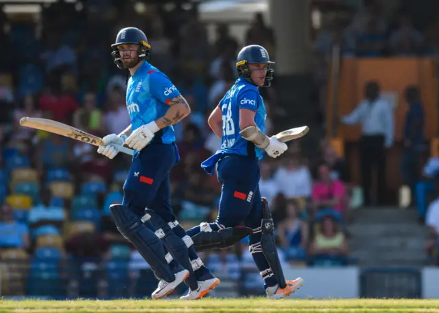 Phil Salt and Sam Curran of England achieve a 50 runs partnership