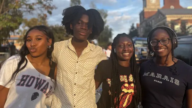 Four students at Howard University in Washington including Jade and Jaylin