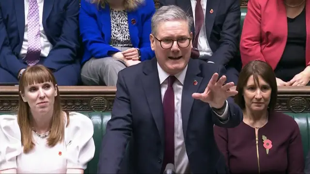 Keir Starmer speaking during Prime Minister's Questions