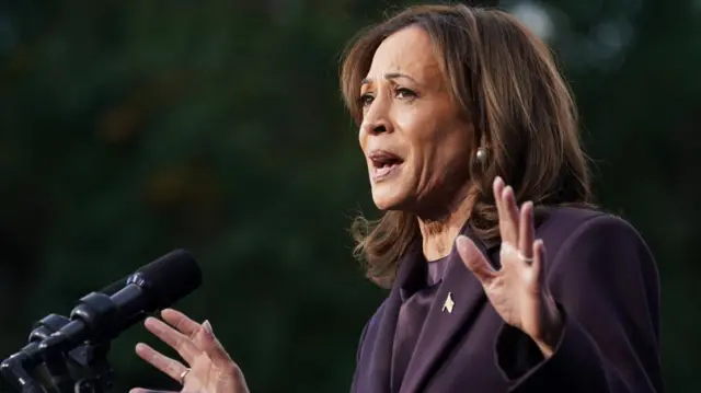 Democratic presidential nominee U.S. Vice President Kamala Harris delivers remarks, conceding 2024 U.S.