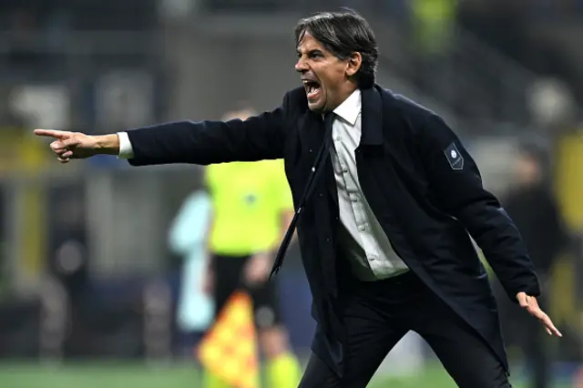 Simone Inzaghi of Internazionale coach reacts