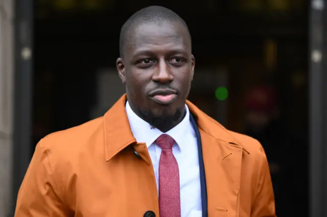 French footballer Benjamin Mendy leaves Chester Crown Court on July 14, 2023