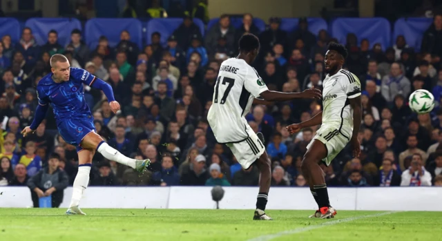 Chelsea's Mykhailo Mudryk scores their fifth goal