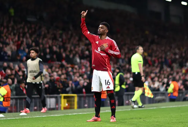 Amad Diallo of Manchester United celebrates