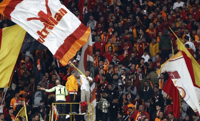 Galatasaray fans inside the stadium