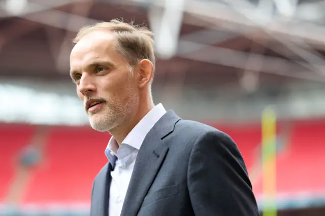 Thomas Tuchel poses for a photo as he is announced as the new England manager