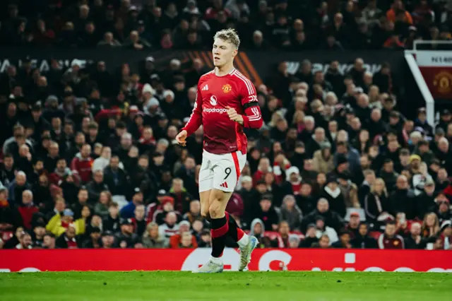 Rasmus Hojlund of Manchester United in action