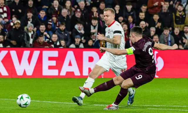 Lawrence Shankland had two early shots saved