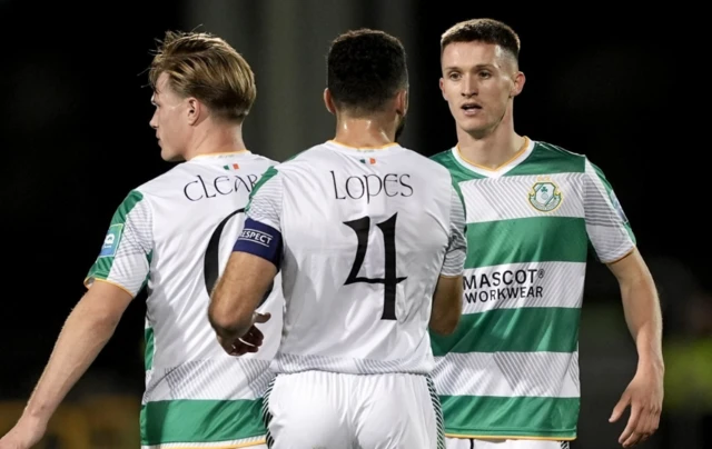 Shamrock Rovers' Johnny Kenny (right) celebrates