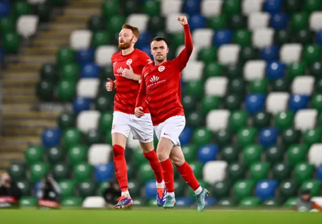 Chris Gallagher celebrates goal