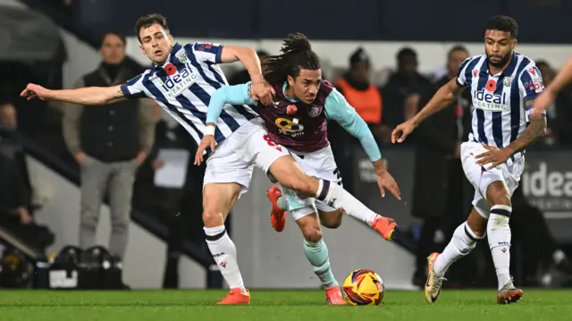 West Brom v Burnley match action