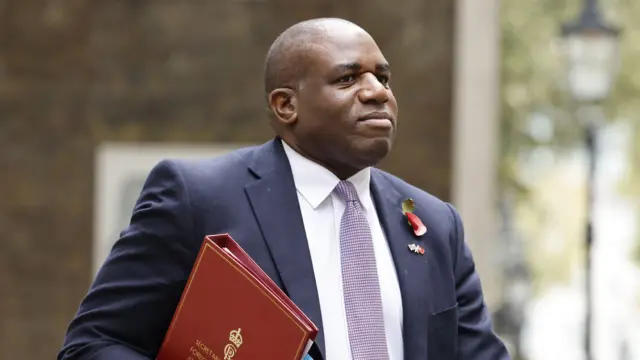 David Lammy walks on Downing Street