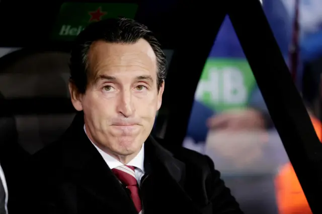 Coach Unai Emery of Aston Villa