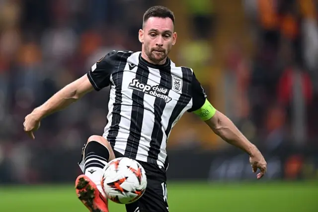 Andrija Zivkovic of PAOK Saloniki in action