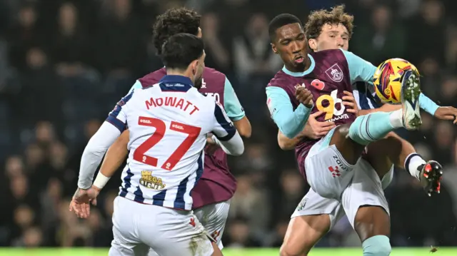 West Brom v Burnley match action