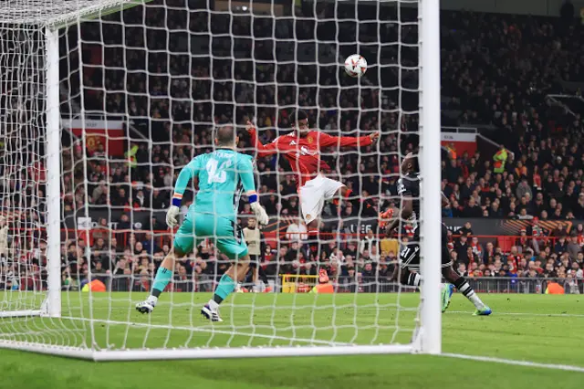 Amad Diallo of Manchester United scores