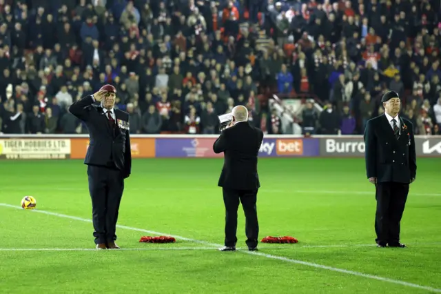 Remembrance Day tribute at Oakwell