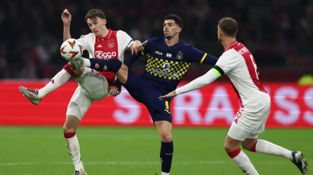 Maccabi lost the game 5-0 to Ajax