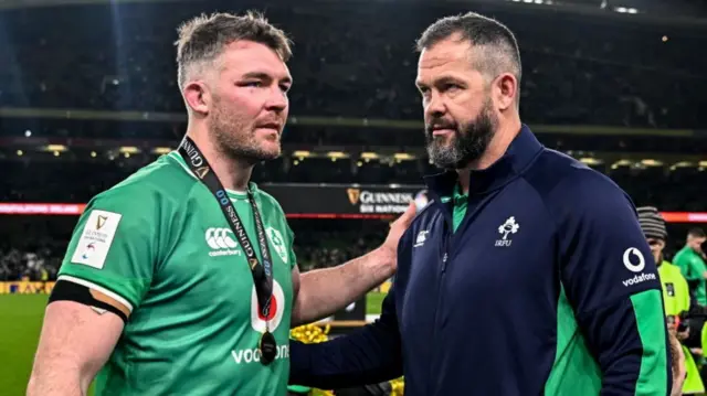 Peter O'Mahony and Andy Farrell