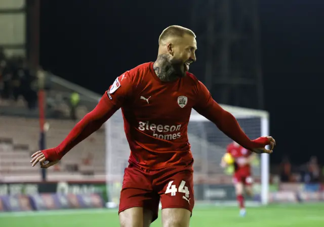 Stephen Humphrys celebrates his goal