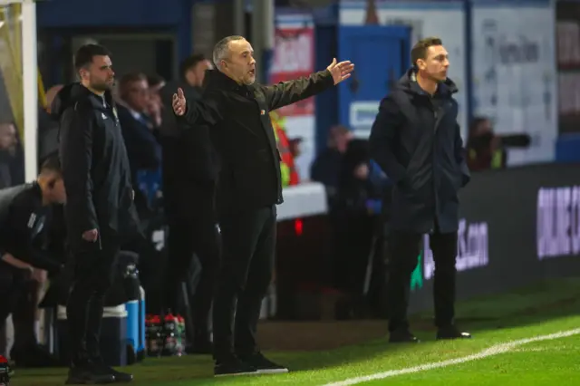 Dougie Imrie and Scott Brown on the touchline