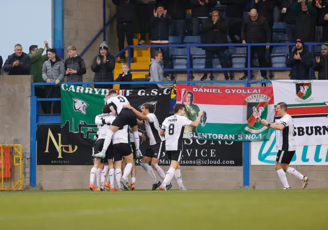 Glentoran celebrate