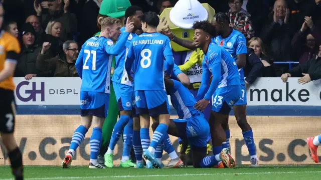 Peterborough players celebrate