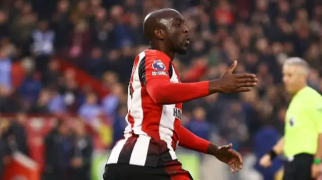 Brentford's Yoane Wissa equalises against Bournemouth