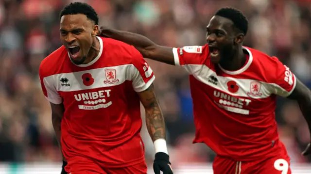 Middlesbrough celebrate goal