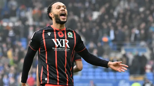 Lewis Baker celebrates scoring