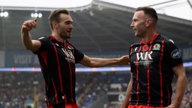 Blackburn celebrate goal