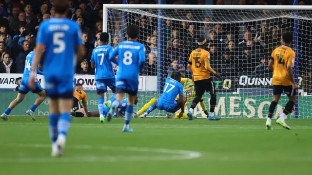 Ricky-Jade Jones opens the scoring for Peterborough against Cambridge