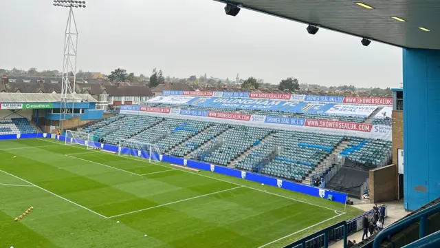 The away end at Priestfield