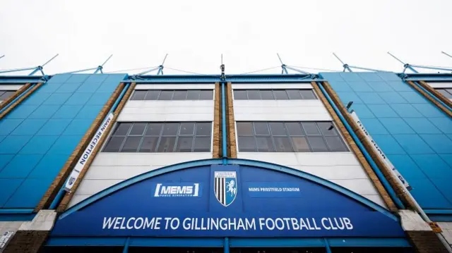 The entrance to Priestfield, home of Gillingham