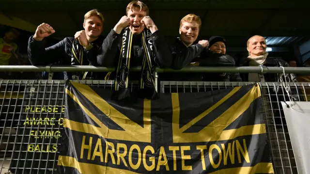 Harrogate Town fans celebrate