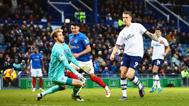 Emil Riis scores for Preston