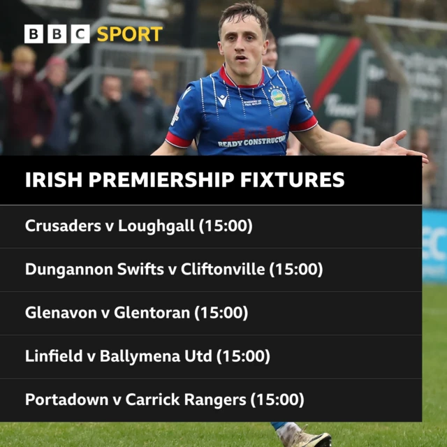 Saturday's Irish Premiership fixtures