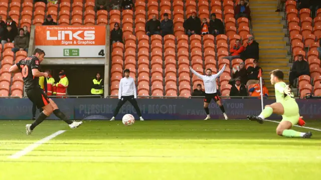 Lukas Jutkiewicz of Birmingham City scores his team's second goal