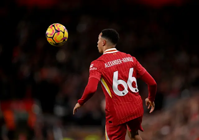 Trent Alexander-Arnold of Liverpool during the Premier League match between Liverpool FC and Manchester City FC.