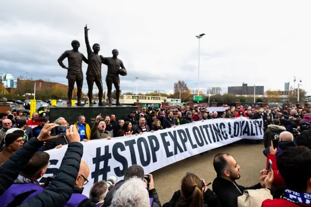 Old Trafford protest