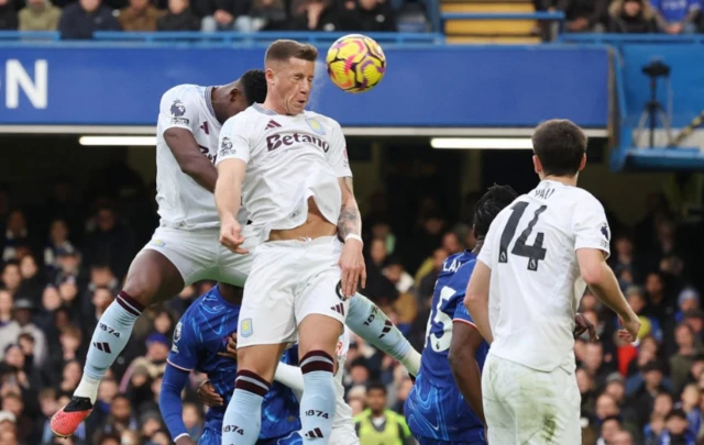 Aston Villa's Ross Barkley in action