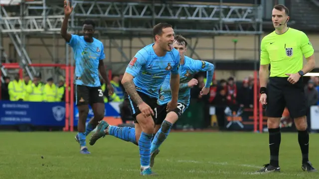 Billy Sharp celebrates