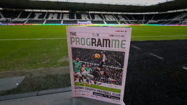 General picture of Derby County's programme at Pride Park