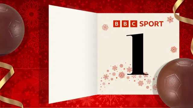 BBC Sport advent calendar graphic, day one